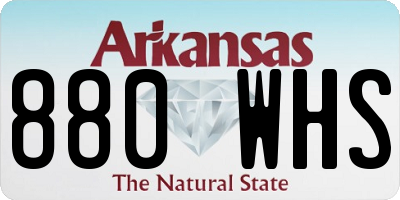 AR license plate 880WHS