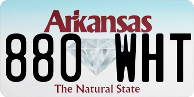 AR license plate 880WHT