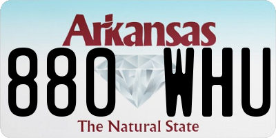 AR license plate 880WHU