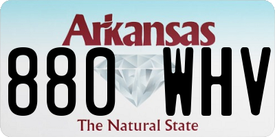 AR license plate 880WHV