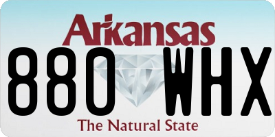 AR license plate 880WHX