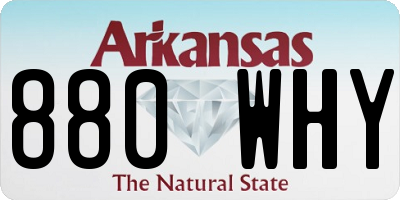 AR license plate 880WHY