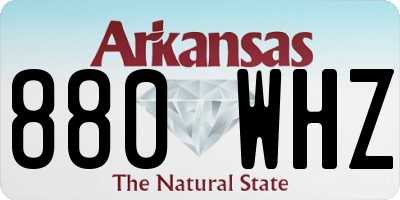 AR license plate 880WHZ