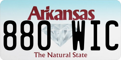AR license plate 880WIC