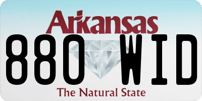 AR license plate 880WID