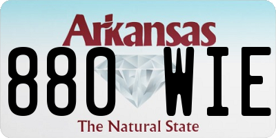 AR license plate 880WIE