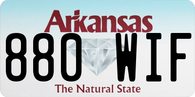 AR license plate 880WIF