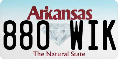 AR license plate 880WIK