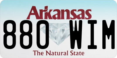 AR license plate 880WIM