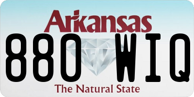 AR license plate 880WIQ