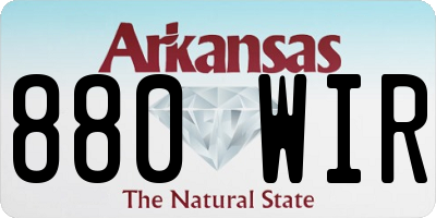 AR license plate 880WIR
