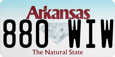 AR license plate 880WIW