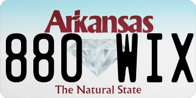 AR license plate 880WIX