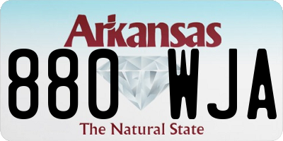 AR license plate 880WJA