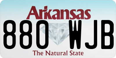 AR license plate 880WJB