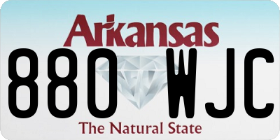 AR license plate 880WJC