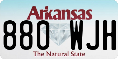 AR license plate 880WJH