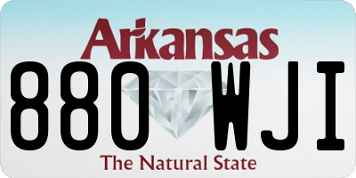 AR license plate 880WJI