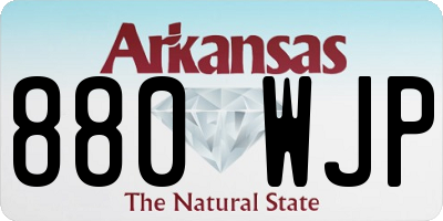 AR license plate 880WJP