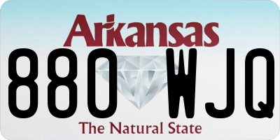 AR license plate 880WJQ