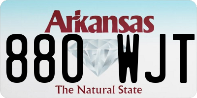 AR license plate 880WJT