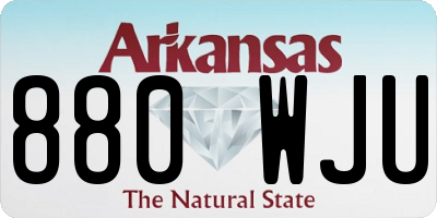 AR license plate 880WJU