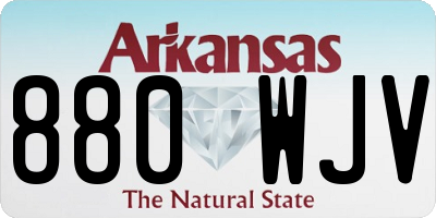 AR license plate 880WJV