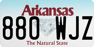 AR license plate 880WJZ