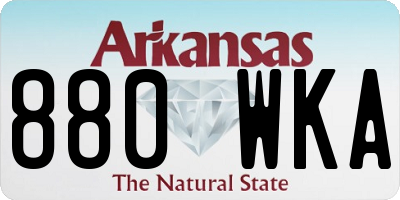 AR license plate 880WKA