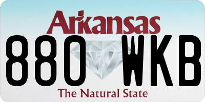 AR license plate 880WKB