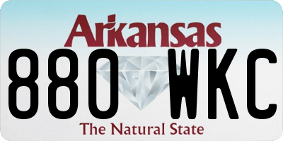 AR license plate 880WKC