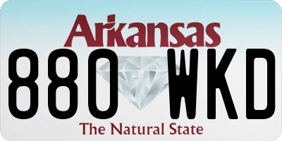 AR license plate 880WKD
