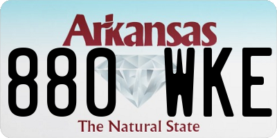 AR license plate 880WKE