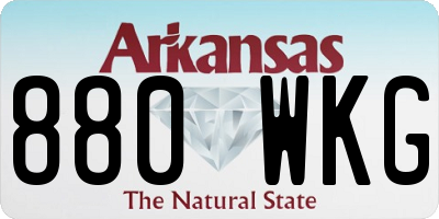 AR license plate 880WKG