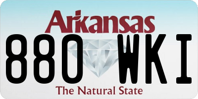 AR license plate 880WKI