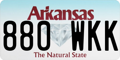 AR license plate 880WKK