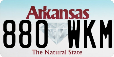 AR license plate 880WKM