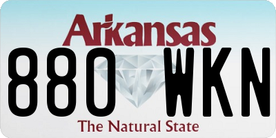 AR license plate 880WKN