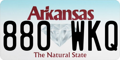 AR license plate 880WKQ