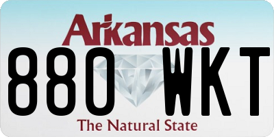 AR license plate 880WKT