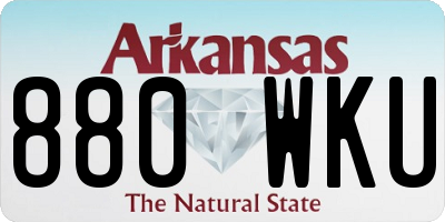 AR license plate 880WKU
