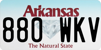 AR license plate 880WKV