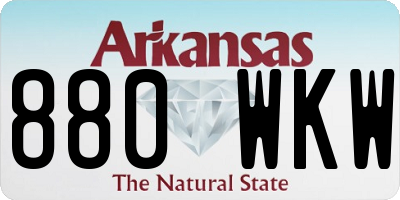 AR license plate 880WKW