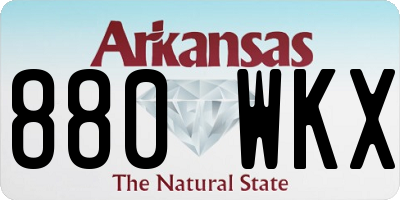 AR license plate 880WKX