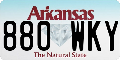 AR license plate 880WKY