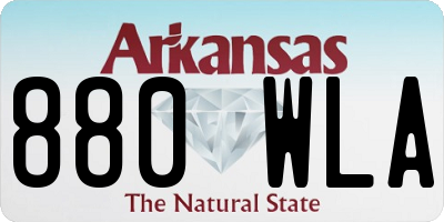 AR license plate 880WLA