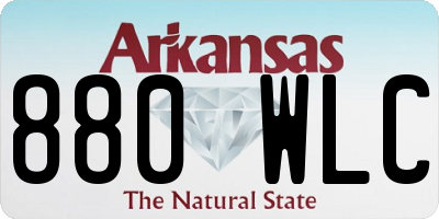 AR license plate 880WLC