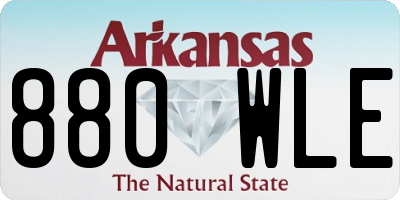 AR license plate 880WLE