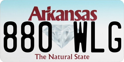 AR license plate 880WLG