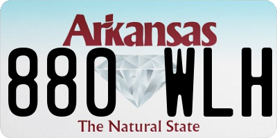 AR license plate 880WLH